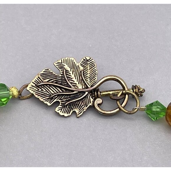 Faceted Beaded Crystal Chunky Green Jade? Gemstone Cubes Necklace 19 Inch Long - Picture 6 of 8